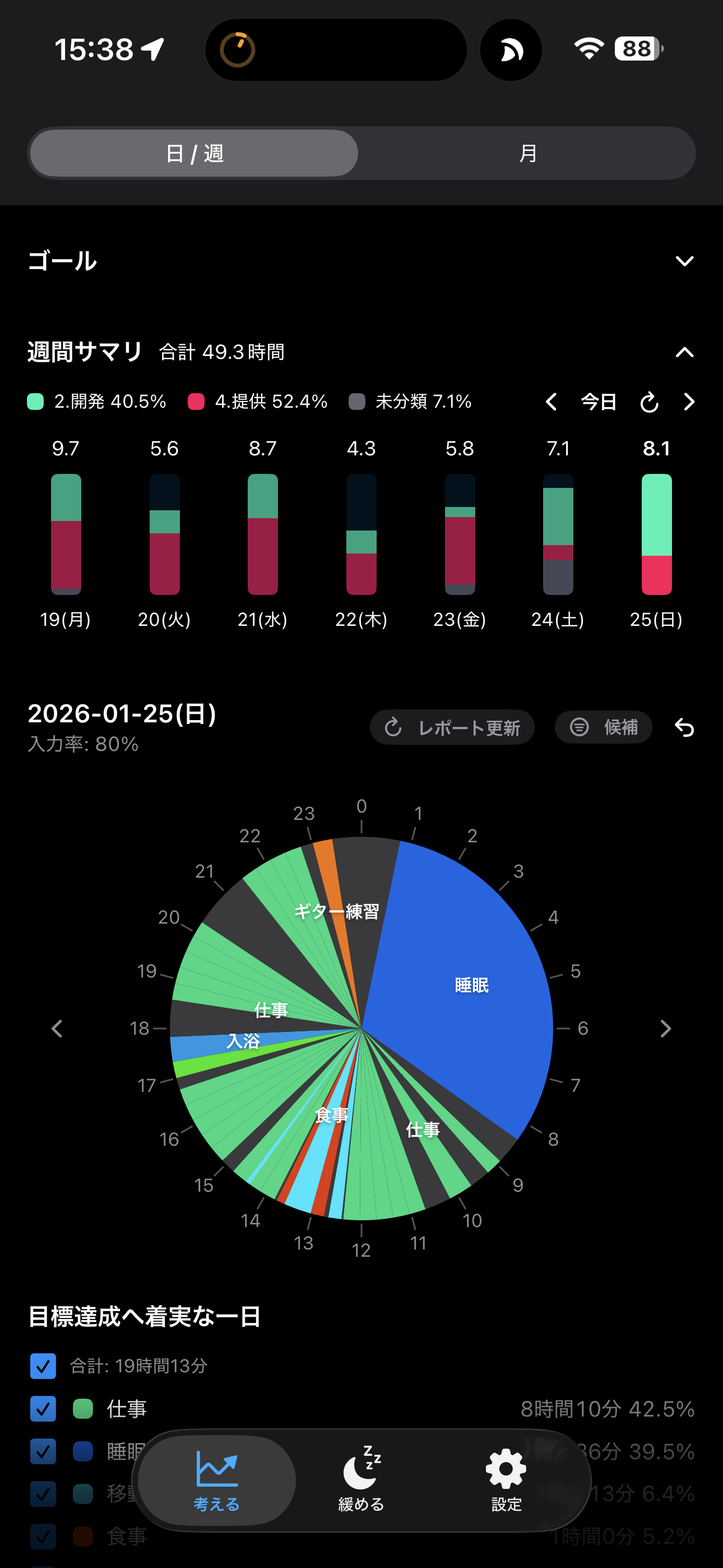 LogLife - 24時間円形チャートで日常を可視化